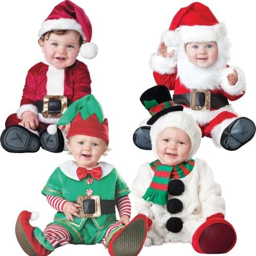 Snailify Santa Baby Costume Infant Snowman Costume Christmas Elf Toddler Costume Happly New Year Santa Claus Cosplay New Arrival