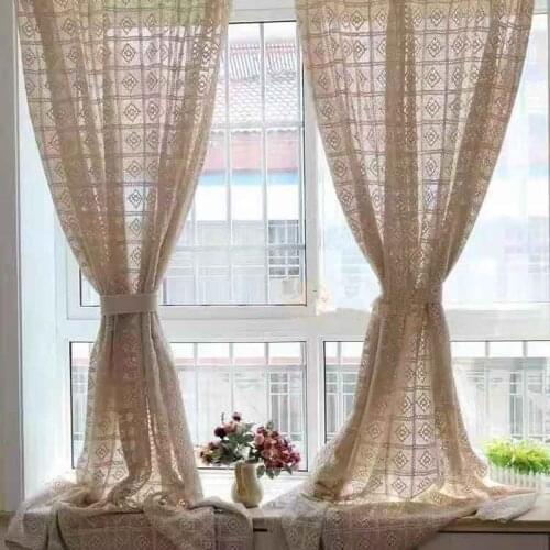 LINQIAO Cotton Curtains For Windows