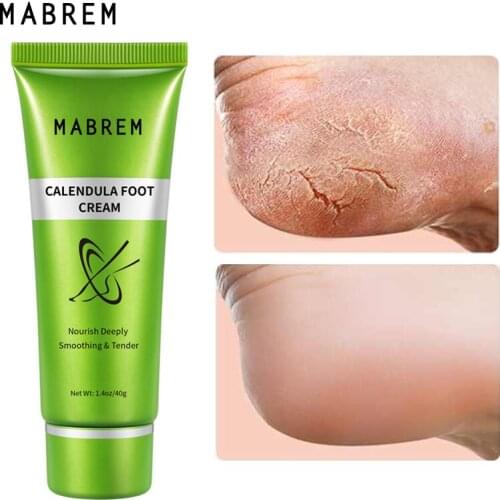 MABREM Foot Treatment Cream Whitening Anti-cracking Moisturizing Protection Cream Relive Pain Foot Cream Exfoliating Scrub 40g