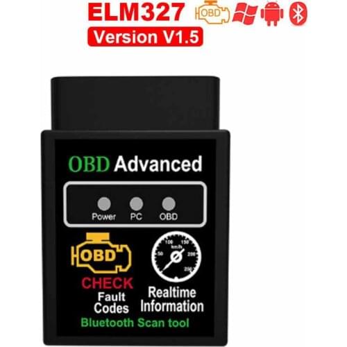 Mini Elm327 Bluetooth2.0 ELM 327 V1.5 OBD2 OBDII Adaptor Auto Scanner for Android Code Reader Diagnostic Tool PIC18F25K80