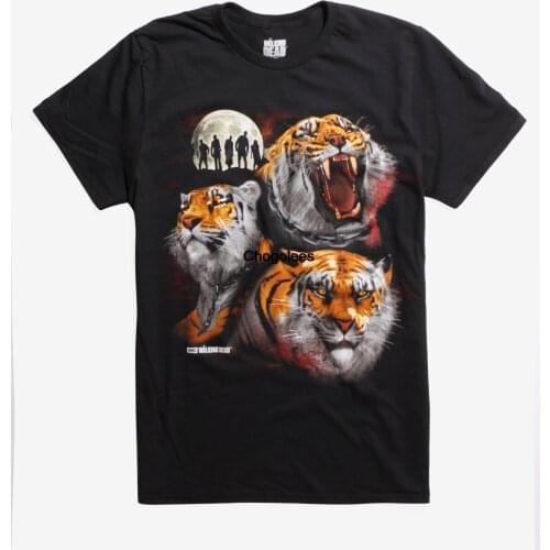 Fashion Mens Short Sleeve Cotton T-shirt THE WALKING DEAD SHIVA MOON T-SHIRT Mens Funny Tshirts