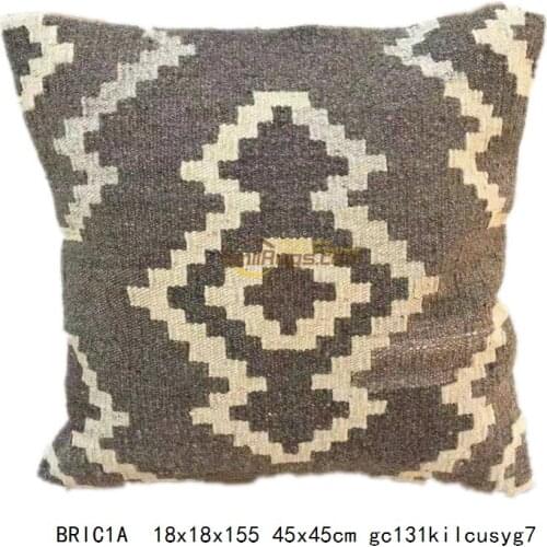 Cushion cover 60*60 Kilim Square Cover Wool Handmade Square Fleece Living Room