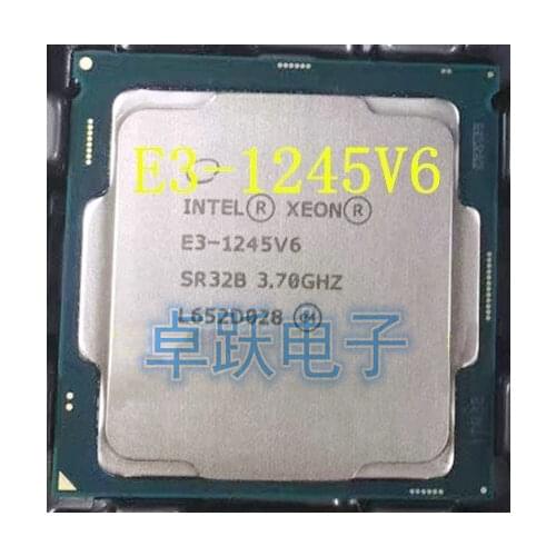 Original Intel Xeon E3-1245V6 3.70GHZ Quad-Core 8MB E3-1245 V6 LGA1151 14nm 73W E3 1245V6 free shipping E3 1245 V6