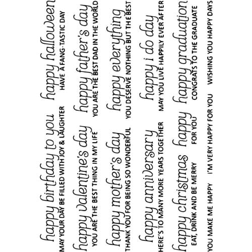 Transparent Clear stamps DIY Silicone Seals Scrapbooking /Card Making/Photo Album Decoration