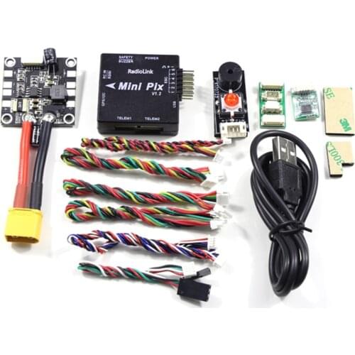 Radiolink Mini PIX MPU6500 Flight Control with TS100 Mini M8N GPS Module Power Module for RC Drone FPV Racing Airplane