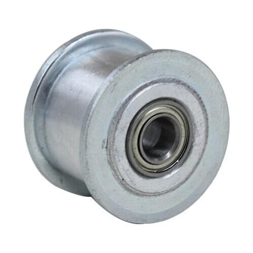 HTD3M 18T Timing Idler Pulley, 11/16mm Belt Width, Bearing Idler Gear Pulley Without Teeth, 3/4/5/6mm Bore Idle Pulley