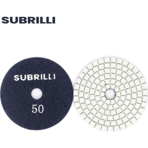 SUBRILLI 3Inch Diamond Polishing Pads Granite Stone Polishing Buffing Abrasive Wheel Angle Grinder Tools Grit50-3000