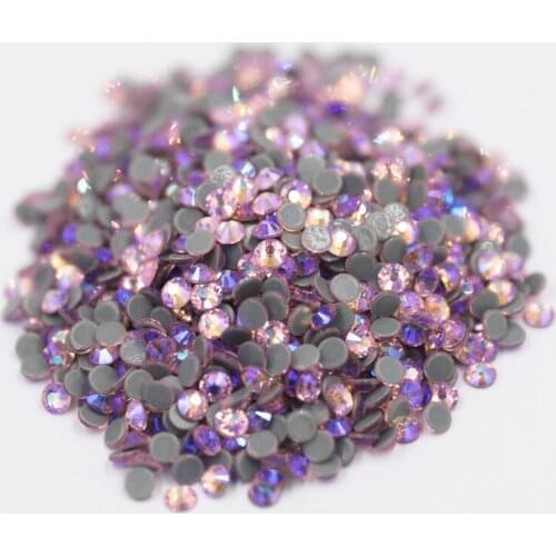 Light Pink AB стразы SS6~SS30 Hotfix Rhinestones Iron On Flatback Glass Nail Art Rhinestone Crystal AB DIY Decorations