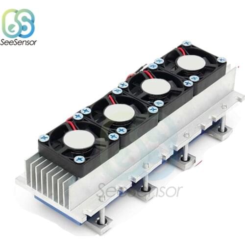 DC12V 288W Thermoelectric Peltier Refrigeration Cooler Semiconductor Air Conditioner Cooling System DIY Kit For Air Conditioner