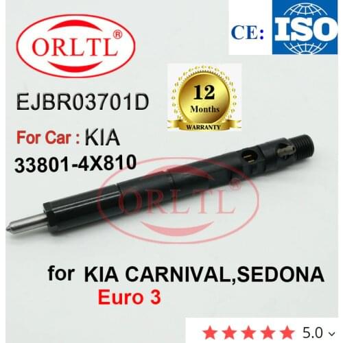 ORLTL EJBR03701D Common Rail Fuel Injector 33801-4X810 High Quality Injector 338014X810 R03701D For KIA CARNIVAL,SEDONA Euro 3