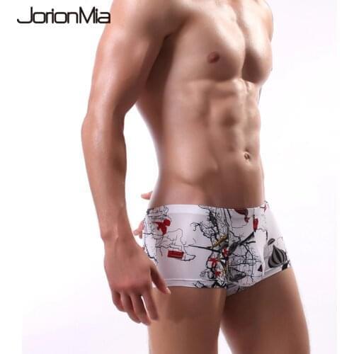 Mens Underwear Boxer Shorts Print Soft Cueca Boxer Men Masculina Boxers Homme calzoncillos U Convex Hombre Underpants Man HT015