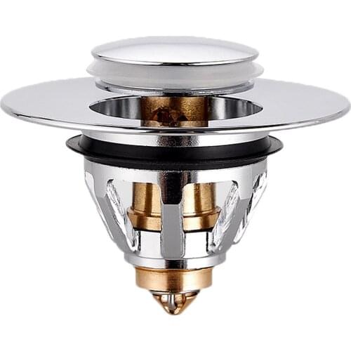 Universal Wash Basin Bounce Drain Filter Pop Up Drain Stopper Plug For Bathroom Sink Leaking Stopper For Wash Basins And Sinks