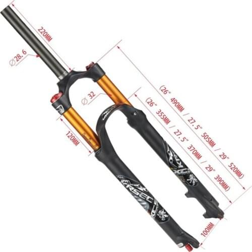 KRSEC Aluminum bicycle fork 26/ 27.5/ 29" suspension fork bicycle parts