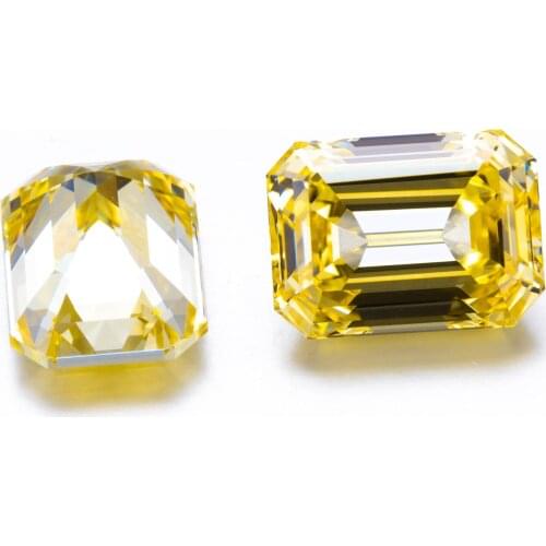 Zhanhao 2021 Yellow Diamond Emerald Ice Cut Stones For Jewelry Making Loose Gemstone Piedras Preciosas Sueltas