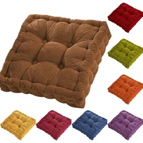 1pc Square Shape Thick Cushion Pillow Soft Chair Seat Room Tatami Mat Pad Home Living Room Decoration 40x40cm Soft Sofa Cushion