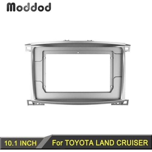 10.1 Inch Car Radio Fascia for TOYOTA LAND CRUISER 100 AUTO AC Audio Player Frame Adapter Cover Dash Mount Trim Kit Bezel