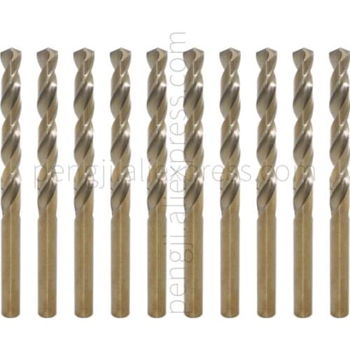 10PCS Metric M35 Cobalt Steel Extremely Heat Resistant Twist Drill Bit 2.1 2.2 2.3 2.4 2.5 2.6 2.7 2.8 2.9 3 mm 5% Cobalt HSS-CO