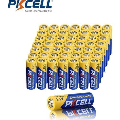 60Pcs x PKCELL R6P AA battery 1.5V 1.5V AA Battery Alkaline Batteries No Mercury Dry Battery R6 For Electric Toy Flashlight