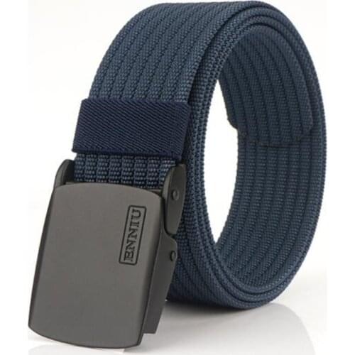 Men Womens Woven Plastic Buckle Canvas Belt Outdoor Clothes Accessory Sports Climbing Training Tactical Nylon Waistband