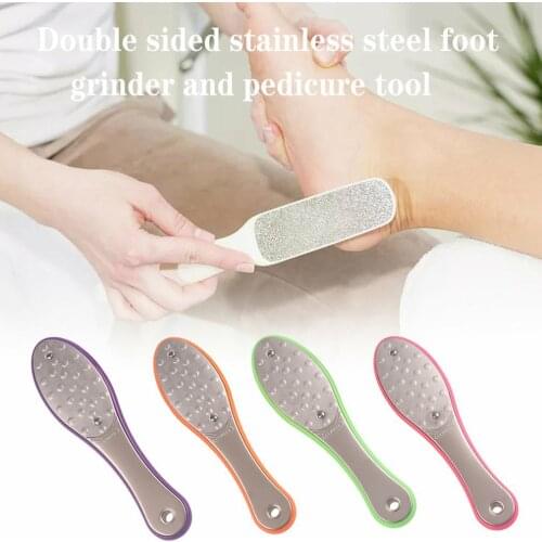 Double-sided Stainless Steel Foot Sharpener Pedicure Tool Foot File Callus Dead Skin Remover Pedicure Tools
