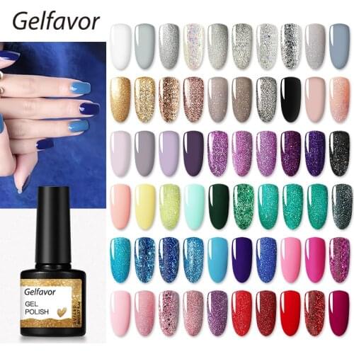 Gelfavor Gel Nail Polish 8ML Summer Semi-Permanent Varnish Hybrid Nail Polish Base And Top Coat All For Manicure Nail Design