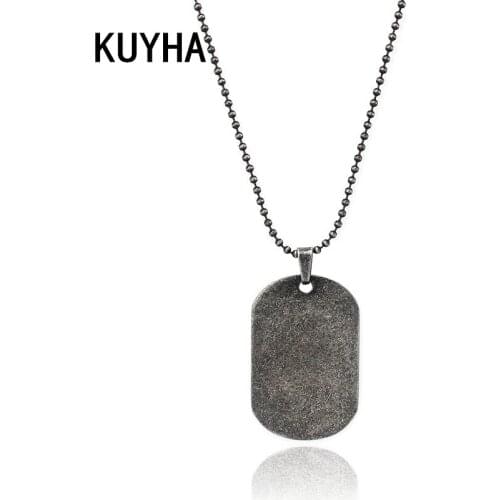 Geometric Vintage Necklace Jewelry Chain Stylish Stainless Steel Blank Tag Ball Collar Choker Office Accessory Bijoux 60cm