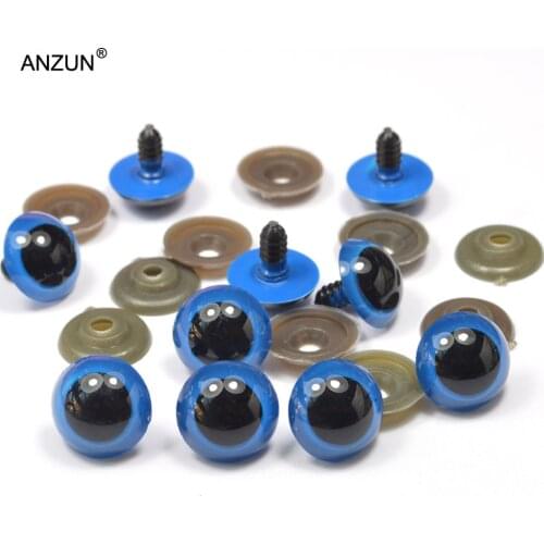 10-22mm Environmental Protection Plastic Safety Eyes For Teddy Bear Stuffed Toys Animal Dolls Plastic Beads Blue
