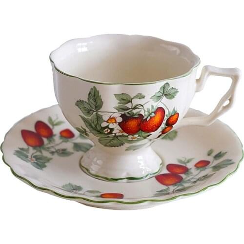 Bone China Coffeware Sets Milk Tea Mugs Cups & Saucers Ceramic Kitchen Dish 8/10 Inches Utensil Birthday Presents Wedding Gifts