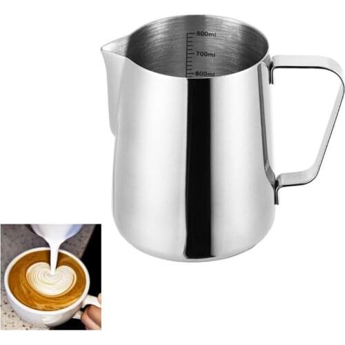 304 Stainless Steel Milk frothing jug Espresso Coffee Pitcher With scale Barista Craft Coffee Latte Milk Frothing Jug Pitcher