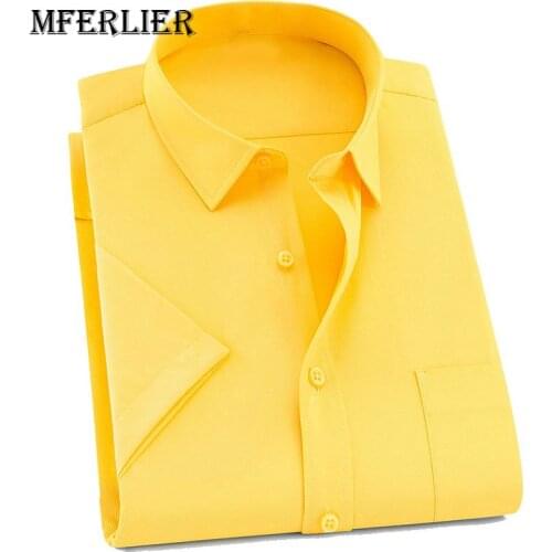 Summer men shirt 5XL 6XL 7XL 8XL 9XL 10XL weight 160kg large size business short sleeve plus size men shirt 6 colors