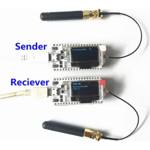 2PCS 868MHz-915MHz SX1276 ESP32 LoRa 0.96 Inch Blue OLED Display Bluetooth WIFI Lora Kit 32 V2 Development Board for Arduino