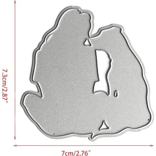 Woman Dog Metal Cutting Dies Stencil Scrapbooking DIY Album Stamp Paper Card Mold Embossing Decoration H55A