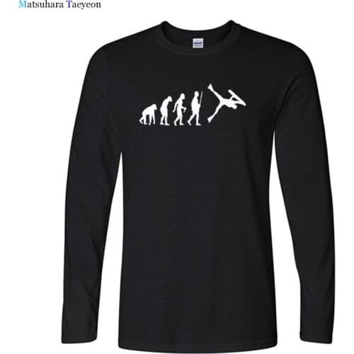 New Mens T Shirts Bodyboardings Evolution Long Sleeve Tshirt Men Cotton O-Neck Casual Men Clothing Hip Hop Tee Top