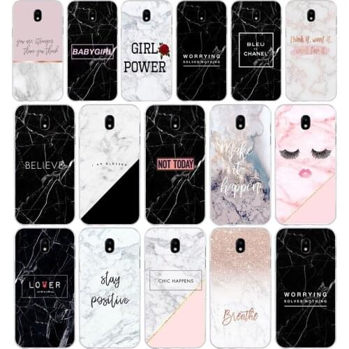 373FG Marble alphabet Soft Silicone Tpu Cover phone Case for Samsung j3 j5 j7 2016 2017 j330 j2 j6 Plus 2018