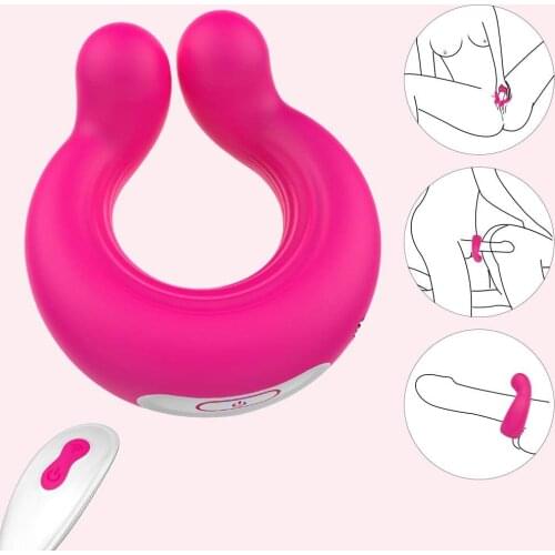 Couples Vibrators For Penis & Clitoral Stimulation 9 Powerful Vibrations Silicone Massager Erection Cock Ring Sex Toys For Man