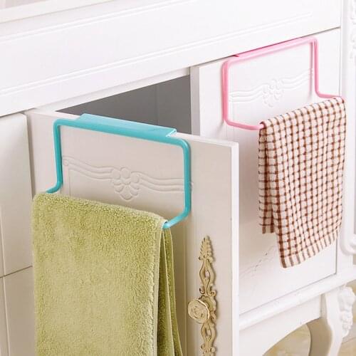 Towel Rack Hanging Shelf Storage Organizer Rag Rack Bathroom Kitchen Cabinet Cupboard Holder Kitchen Accessories