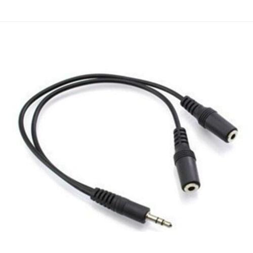 Durable 3.5 mm Connector Cable Speaker 2 IN 1 Male To Double Female Adapter Portable Lightweight Splitter Headphone 1000pcs