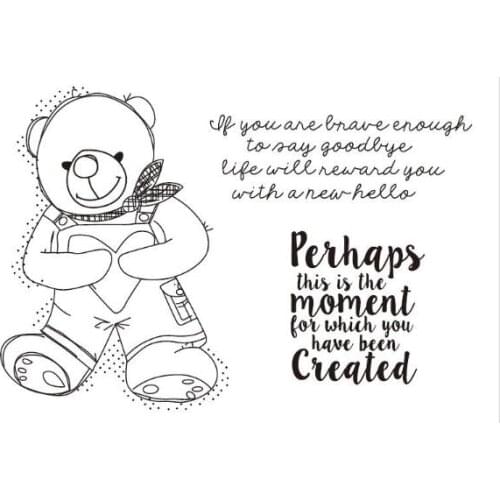 Bear Clear Stamp Or stamp for DIY Scrapbooking/Card Making/Kids Fun Decoration Supplies A197