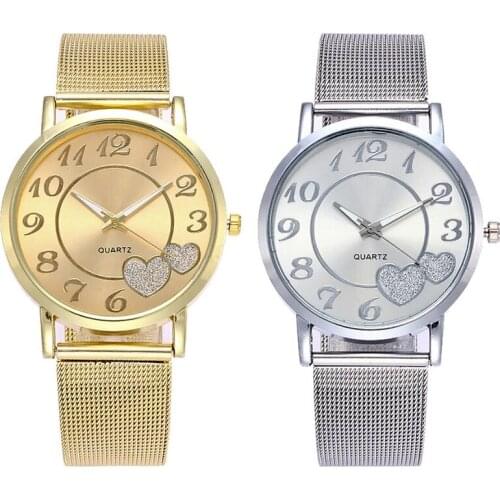 Luxury Top Women Watches Love Heart Star Starry Sky Watch Mesh Belt Women Quartz Watch Wristwatch Simple Female