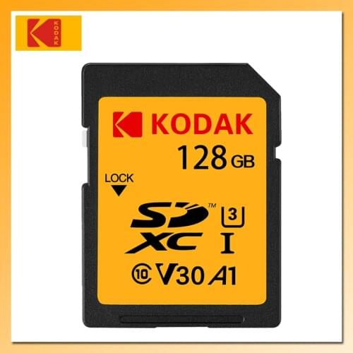 KODAK SD Card 128GB 64GB SDXC Memory Card U3 V30 Flash Card Class10for Digital SLR/HD camera U1 SDHC Memory Card 16GB 32GB