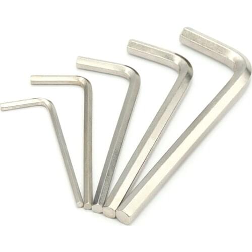 1PCS Hex Allen Keys Hexagon Wrench Nickel plated M1.5 M2 M2.5 M3M4 M5M6M8 M10 M12 M14