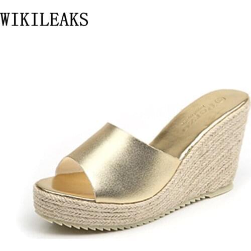 Slippers Women Summer 2021 Pumps Women Shoes High Heels Designer Slides Woman Slippers Wedges Shoes for Women Platform Heels