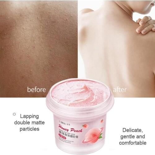 Body Scrubs Niacinamide Body Scrub Ice Cream Peach Body Scrub Care Whitening For Bath Exfoliating Body L7J6
