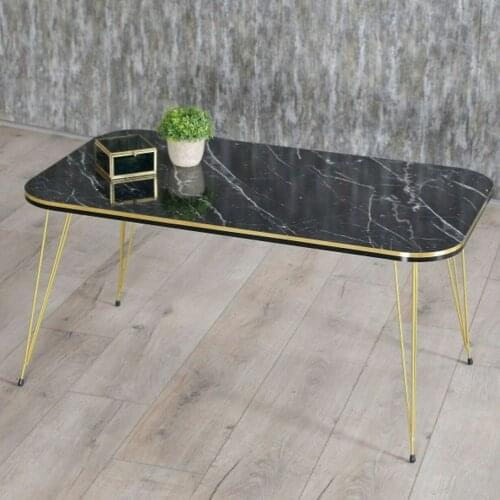 Modern Coffee Table Nordic Gold Metal Wire Leg Also Mounted Center Table Tea Service Table Rectangular Living Room Table