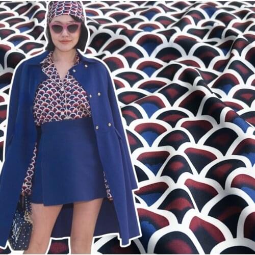 147 cm stretch satin fabric meter summer brand digital printing fabric satin dress handmade DIY fabric wholesale cloth