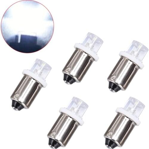 5pcs BA9S LED Indicator Bulb License Plate Bulb Instrument Bulb Detector Lamp
