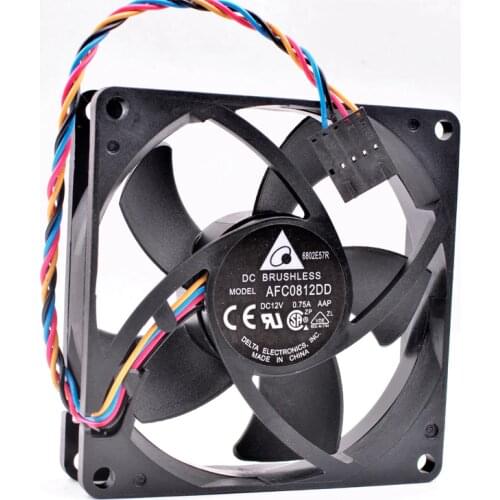 AFC0812DD 8cm 8020 80x80x20mm 80mm fan DC12V 0.75A 4 lines server chassis cooling fan