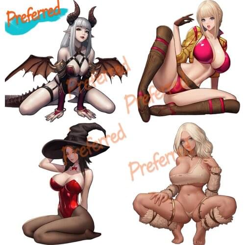 High Quality Exquisite Sexy Girl Game Decal Motocross Racing Laptop Helmet Trunk Wall Vinyl Car Sticker Die Cutting