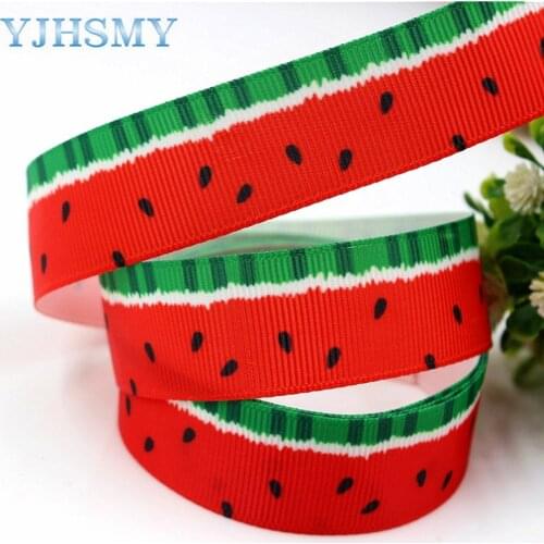YJHSMY H-17529-1080,10 yards,22 mm watermelon Thermal transfer Printed grosgrain Wedding Accessories wedding gift wrap DIY