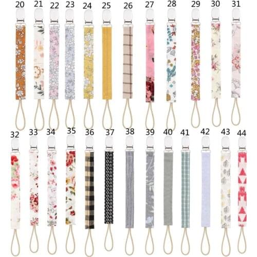 Dummy Clips Pacifier Clips Pacifier Clip Chain Cotton Linen Baby Teething Holder 23cm Pacifier Chain Eco-friendly shower gift